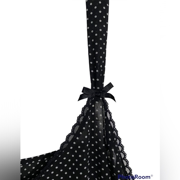 NWOT•Babydoll Black/White Polkadot negligee size 3X - Picture 6 of 10